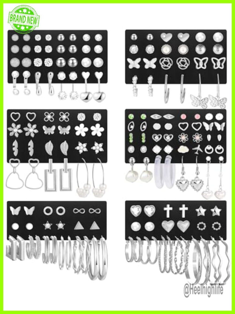 84 Pairs Gold Stud Earrings Set Women Multipack Hypoallergenic Gift